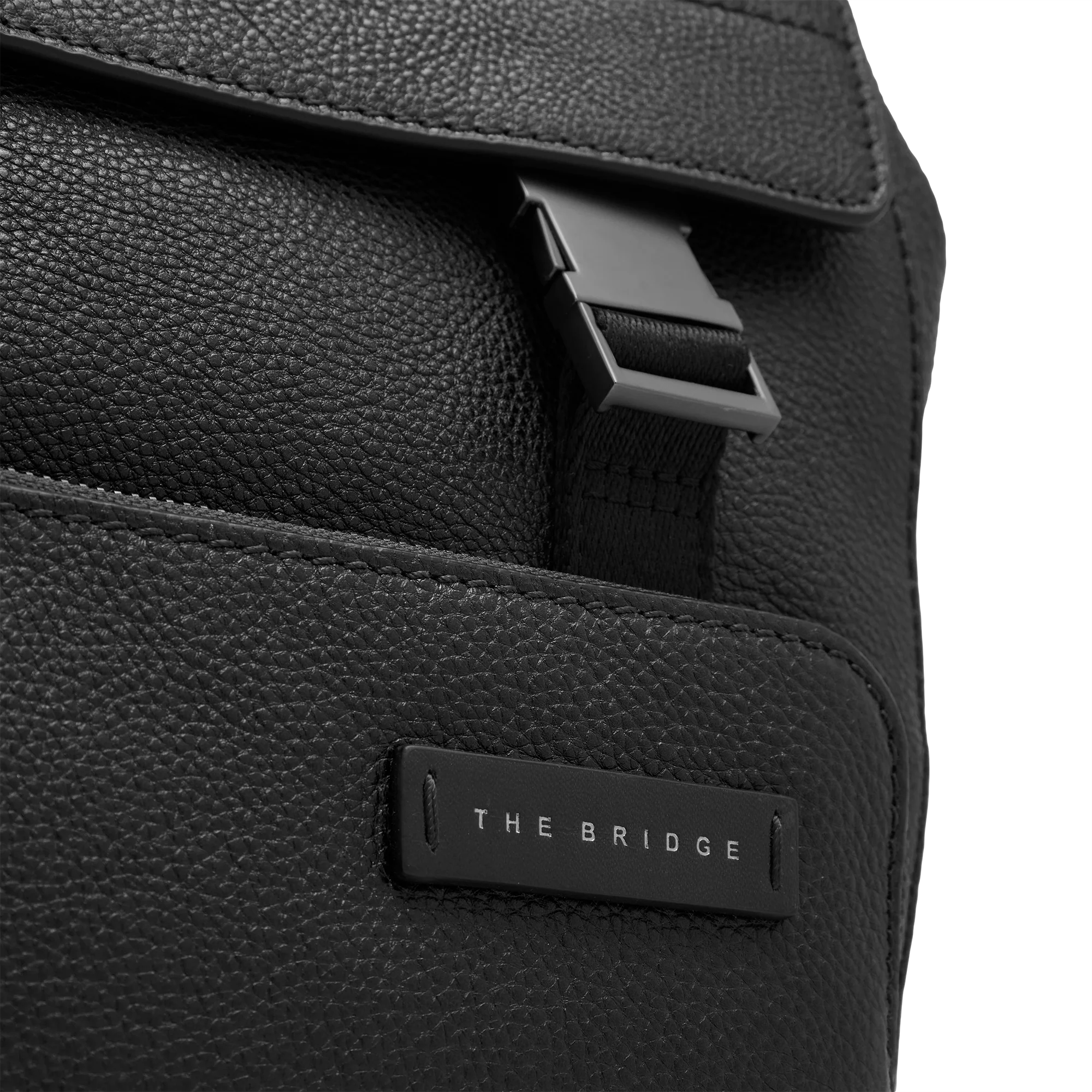 Men’s leather backpack with front flap - Image 5