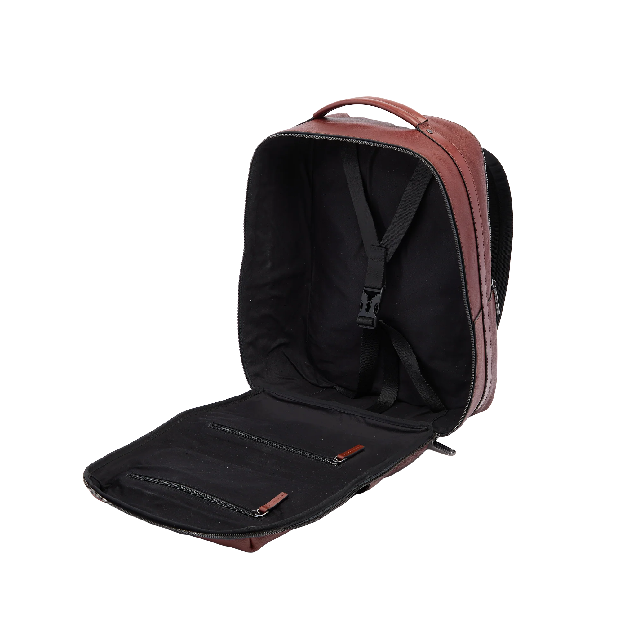 Ludovico Leather Underseat Backpack with Full Opening and Smart Storage - Image 4