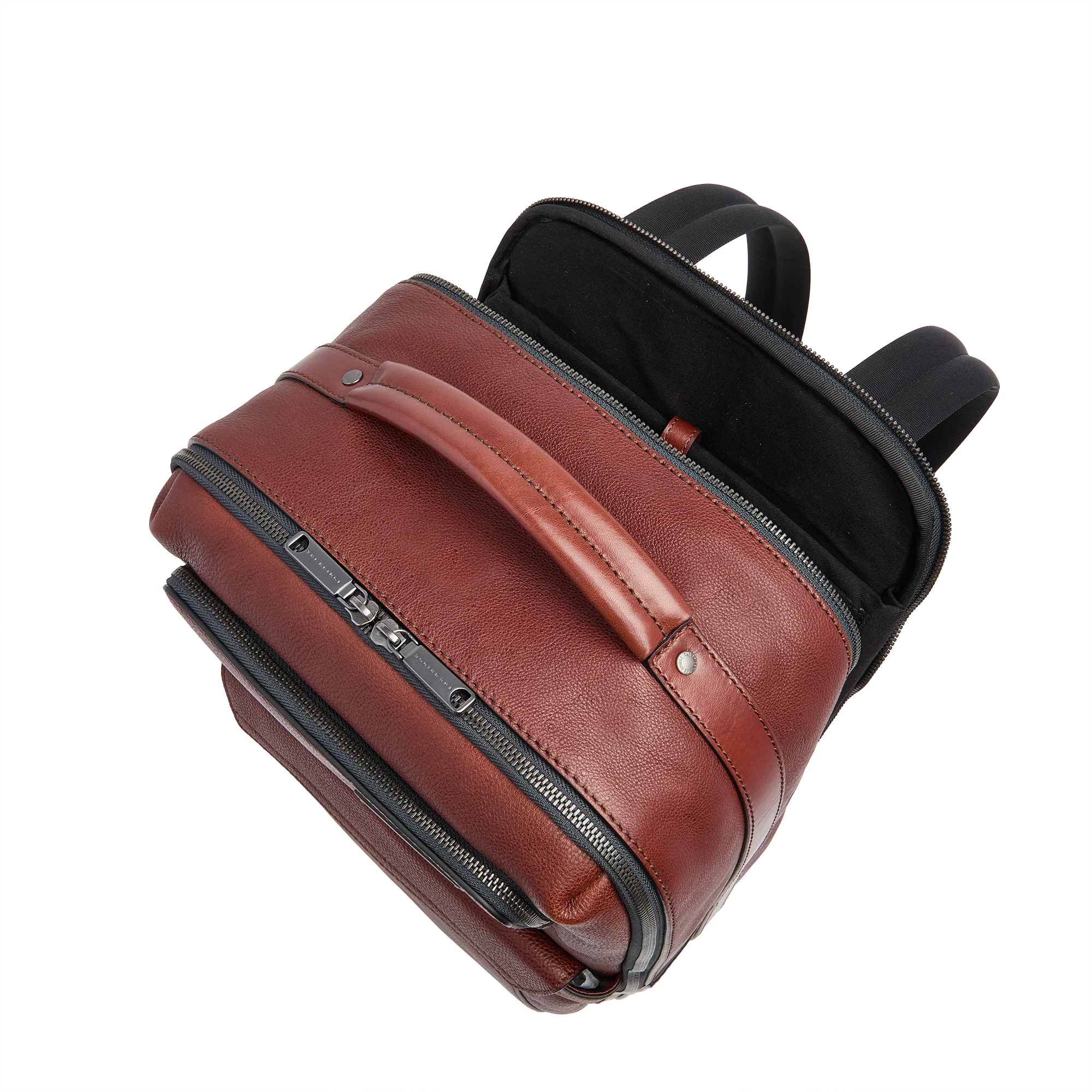 Ludovico Leather Underseat Backpack with Full Opening and Smart Storage - Image 5