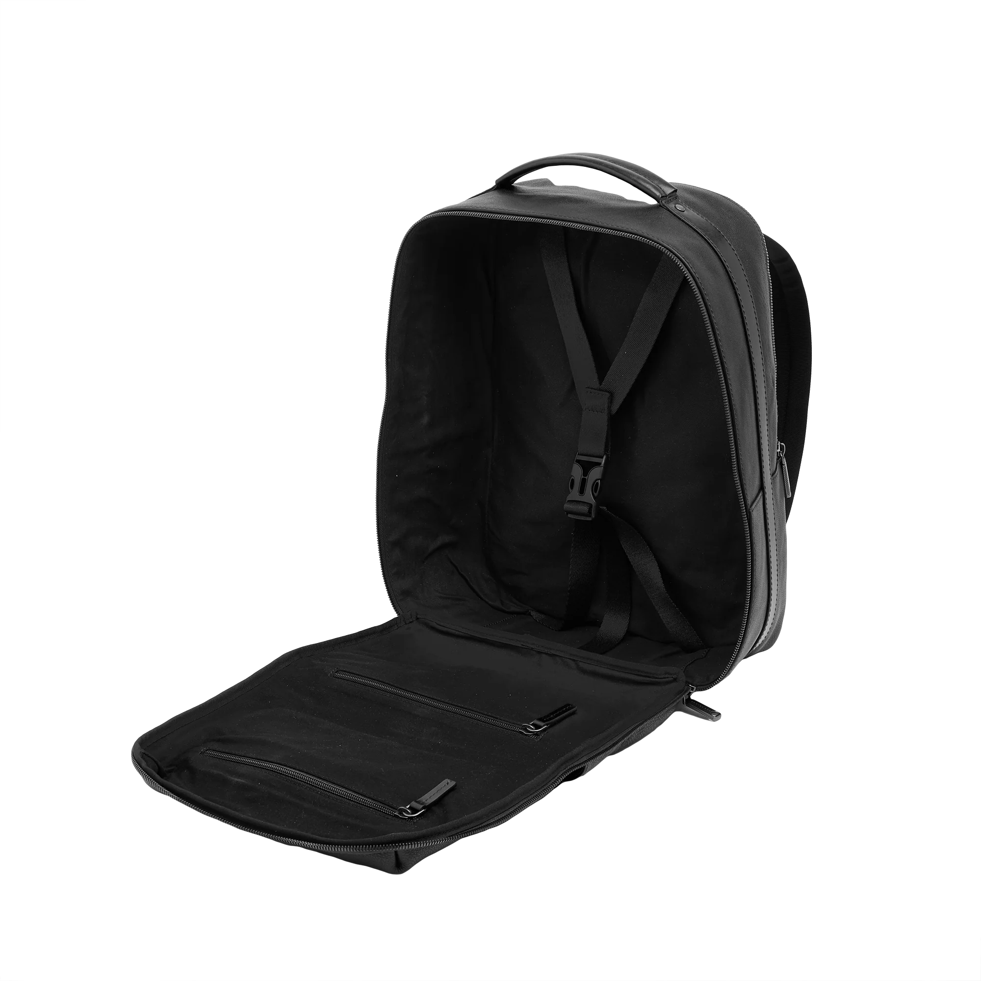 Ludovico Leather Underseat Backpack with Full Opening and Smart Storage - Image 4