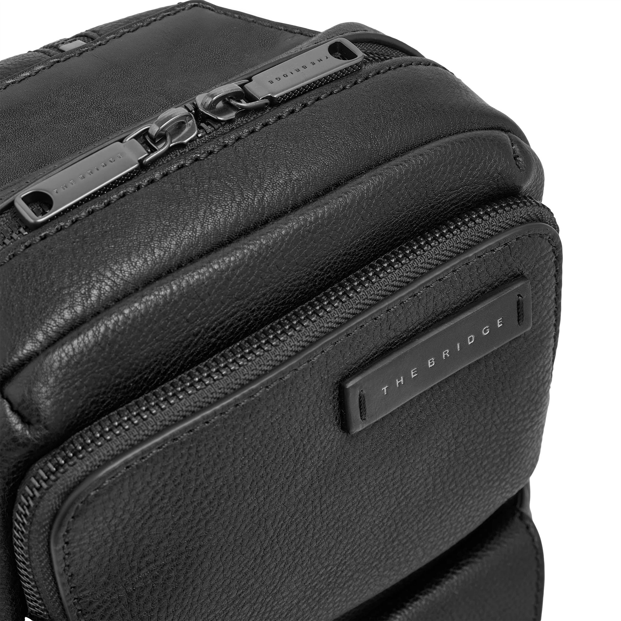 Men’s leather single-strap backpack - Image 6
